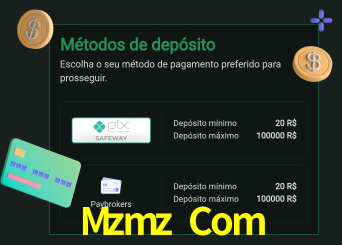 O cassino Mzmz Com oferece uma grande variedade de métodos de pagamento